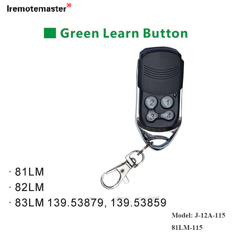 لـ 81LM 82LM 83LM Green Learn Button فتح باب المرآب عن بعد 390 ميجا هرتز