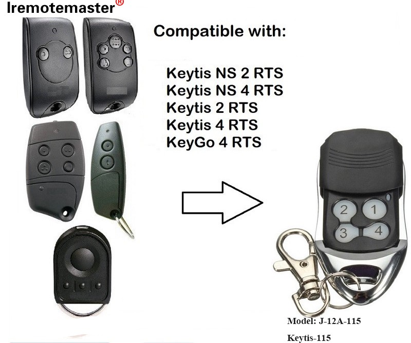 ل Keytis NS 2 RTS Keytis NS 4 RTS باب المرآب التحكم عن بعد 433.42 ميجا هرتز